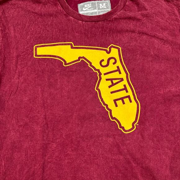 Nike Mens Size M Florida State Short Sleeve Acid Wash T-Shirt - Picture 3 of 6